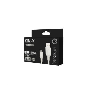 CABLE USB MOD 49 - LIGHTNING - BLANCO ONLY
