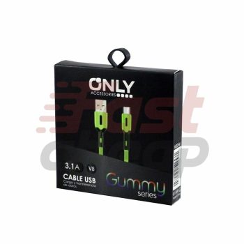 CABLE USB MOD 66 - COLORES - V8 - VERDE ONLY
