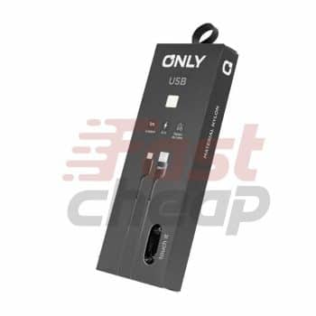 CABLE USB MOD 60 - TEXTIL ONLY - TIPO C - NEGRO ONLY