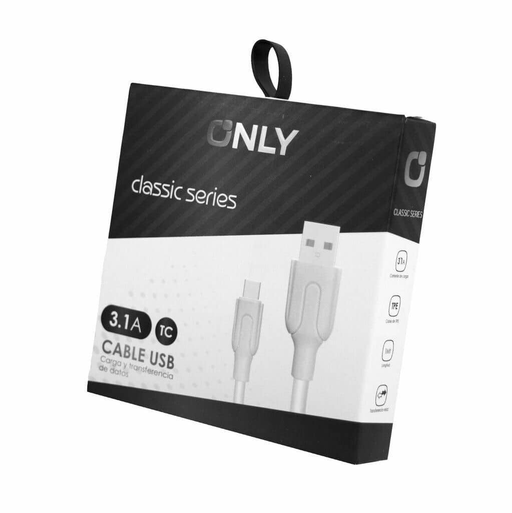 CABLE USB MOD 50 - TIPO C - BLANCO ONLY