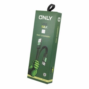 CABLE USB MOD 88 HULK - ONLY - V8 - 4A - VERDE ONLY