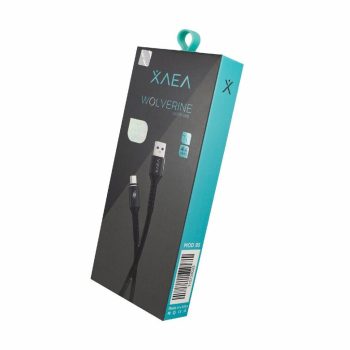 CABLE USB MOD95 WOLVERINE - XAEA - TIPO C - 4.4 AMP - NEGRO ONLY