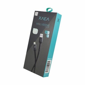 CABLE USB MOD96 WOLVERINE - XAEA - LIGHTNING - 4.4 AMP - NEGRO ONLY