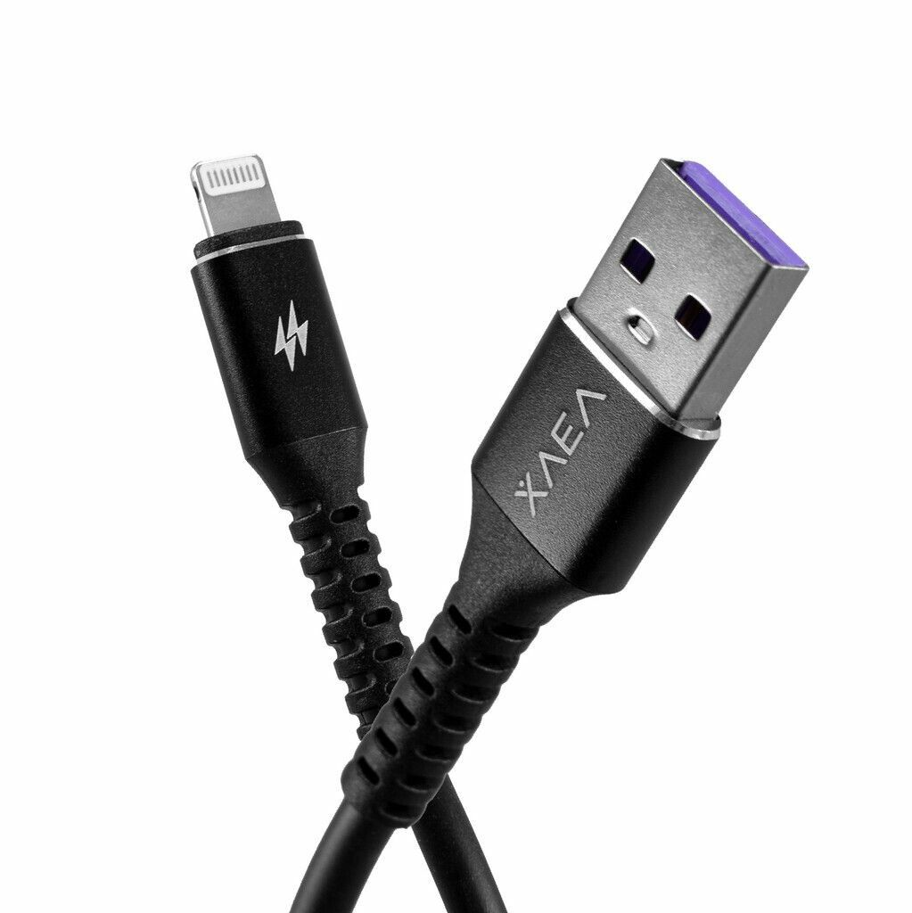 CABLE USB MOD96 WOLVERINE - XAEA - LIGHTNING - 4.4 AMP - NEGRO ONLY