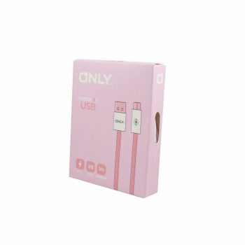 CABLE USB MOD 115 - MACARON - ONLY - V8 - ROSA ONLY