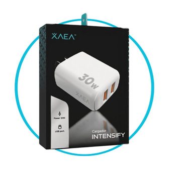 CARGADOR INTENSIFY 30W BLANCO C/USBC XAEA