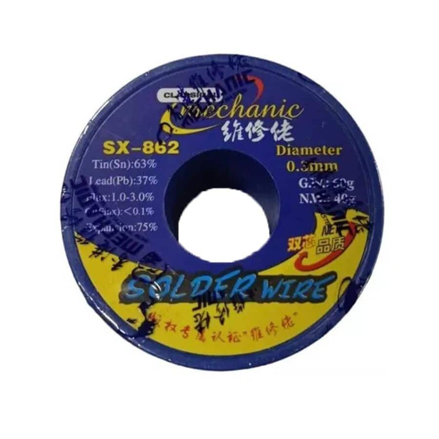 ESTAÑO EN ROLLO SX.862 (60GR) 0.3MM MECHANIC
