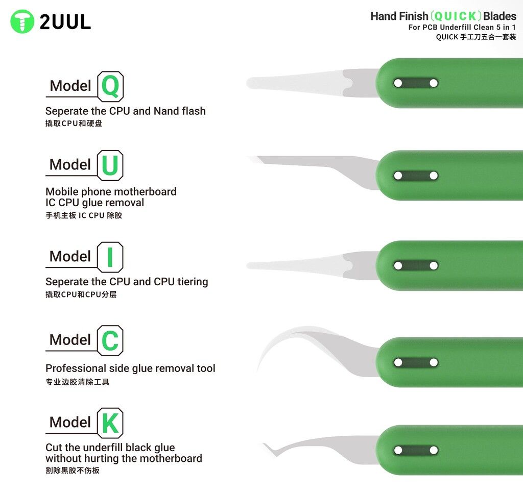 BISTURI HAND FINISH QUICK BLADES DA22 5 EN 1 2UUL