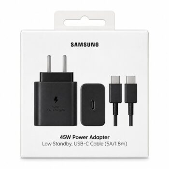 FUENTE + CABLE 45W 220V GENUINO 100% NEGRO SAMSUNG